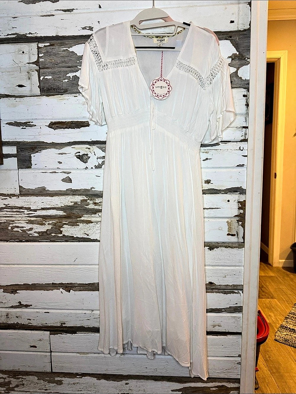 Umgee Maxi Dress in White Size Medium (80